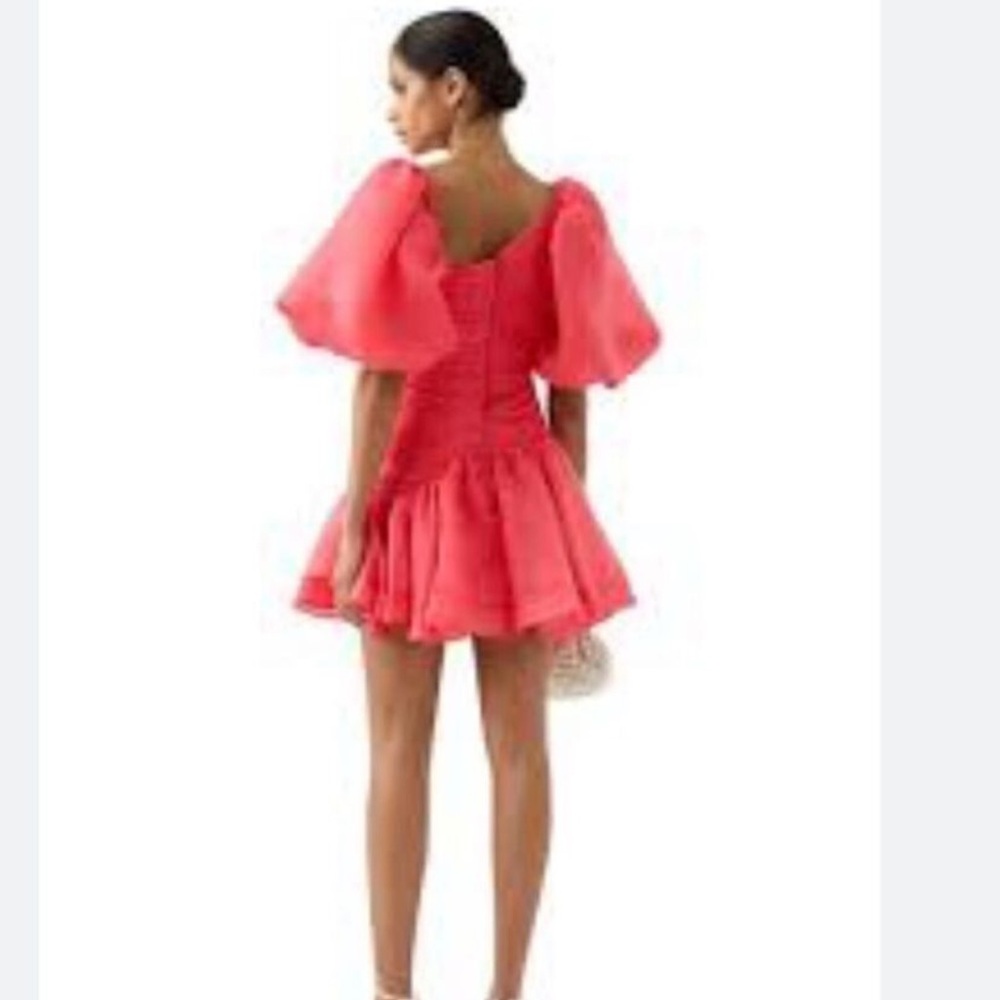Aje Orange Puff Sleeve Mini Sundress - Picture 5 of 12